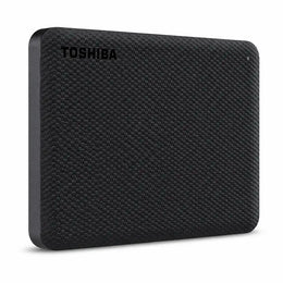 Toshiba Canvio Advance 2TB Portable External Hard Drive Black front left view with textured finish -tpstech.in