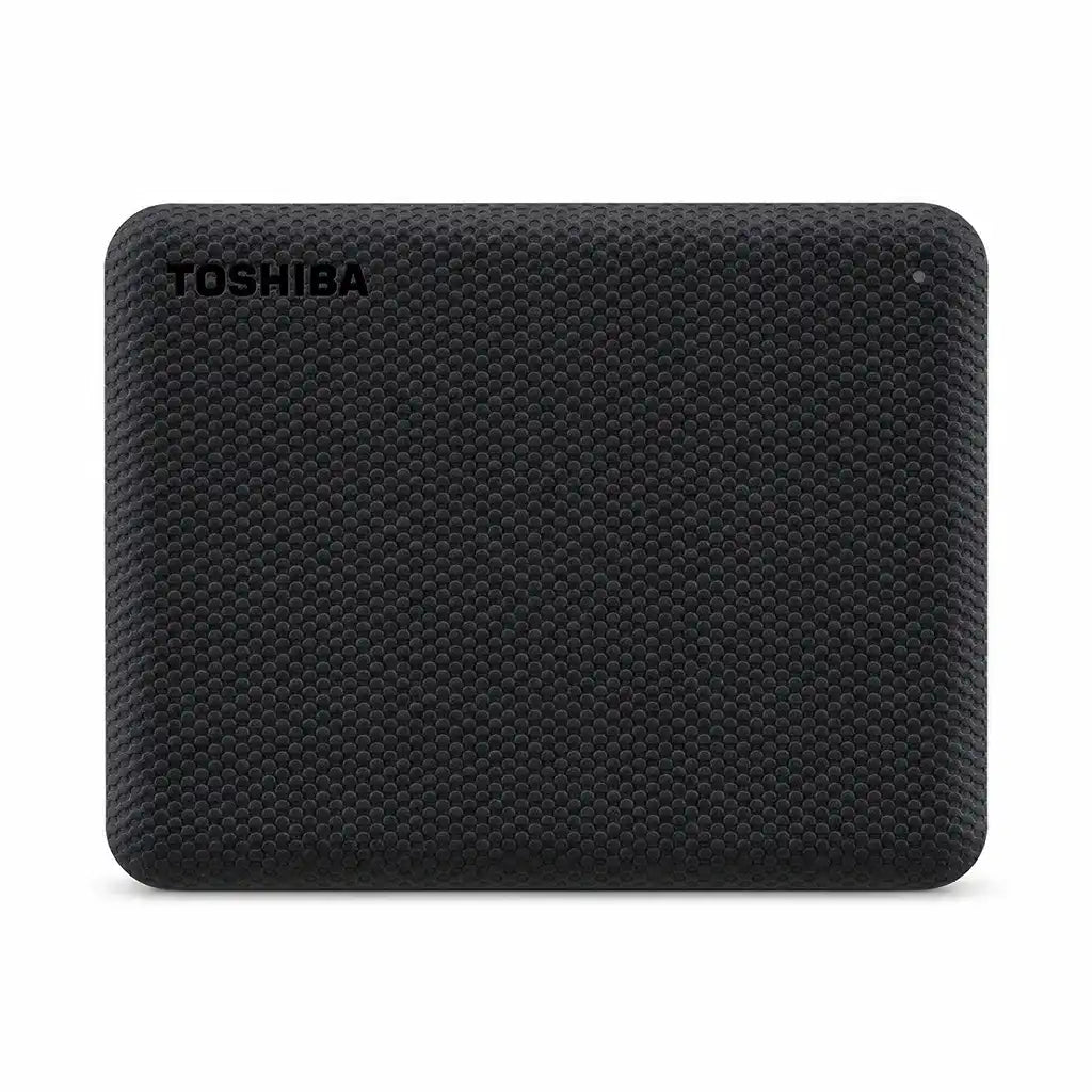 Toshiba Canvio Advance 2TB Portable External Hard Drive Black front view with textured finish -tpstech.in