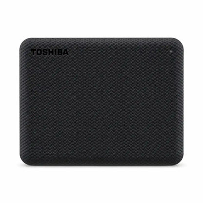 Toshiba Canvio Advance 2TB Portable External Hard Drive Black front view with textured finish -tpstech.in