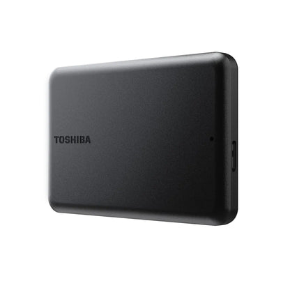 Toshiba Canvio Partner HDTB510AKCAB portable 1TB external HDD showing the USB connection port -tpstech.in
