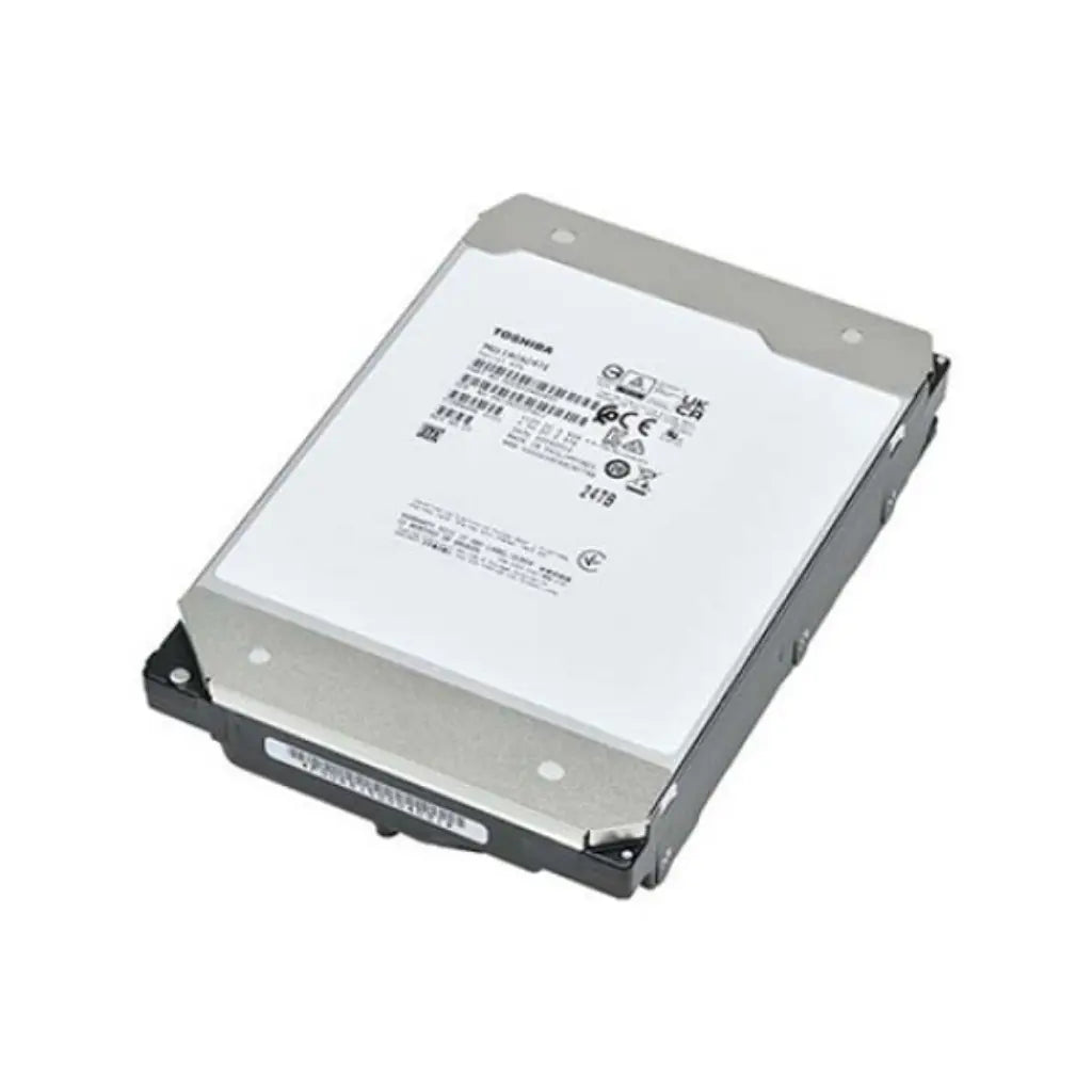 Rear label view of Toshiba MG11 Series 24TB 3.5 Inch SATA Enterprise NAS hard disk drive showing technical details -tpstech.in