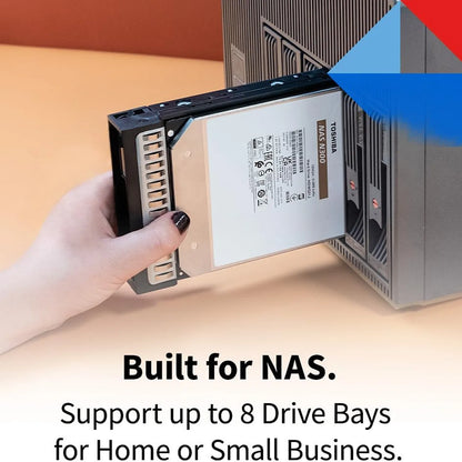 Installing Toshiba N300 20TB NAS Internal Hard Drive into an 8 bay network attached storage enclosure -tpstech.in