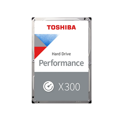 Toshiba X300 4TB performance internal hard drive shown from front angle with X300 branding -tpstech.in