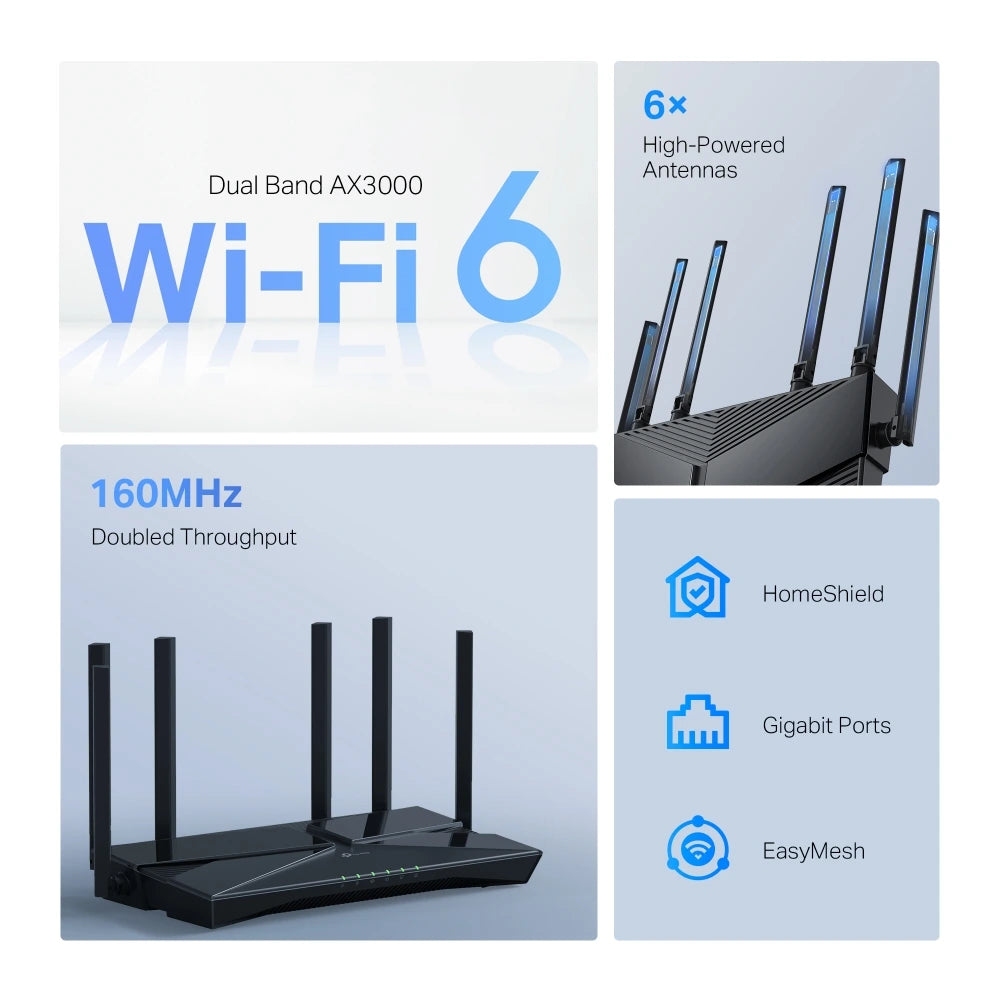 TP-Link Archer AX3000 AX56 Wi-Fi 6 Router High-Speed Gigabit Network