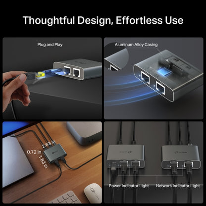 TP-Link EH310 Gigabit Ethernet Splitter 1-to-3 Network Expansion for Routers & PCs