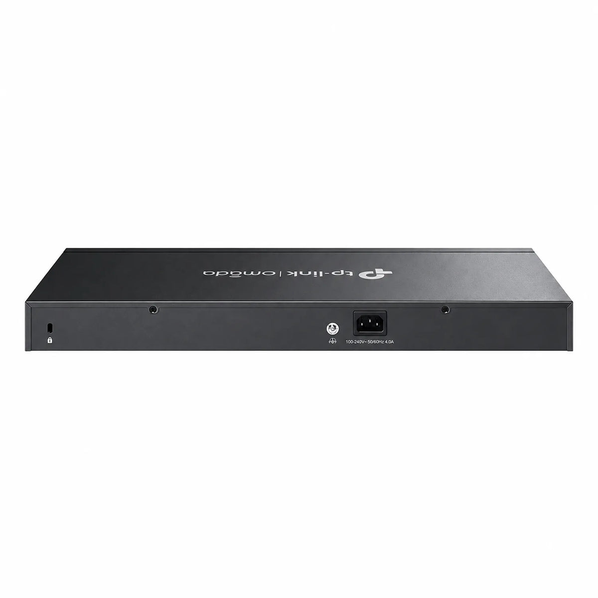 TP-Link ES220GMP rear view with power input and rackmount network switch design tpstech.in