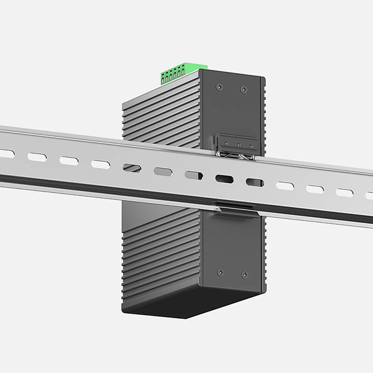 TP-Link Omada IES208G 8-port Gigabit industrial switch DIN rail mounting installation view -tpstech.in