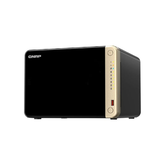 QNAP TS-664-8G Quad Core 6 Bay Desktop Network Attached Storage Enclosure - Black