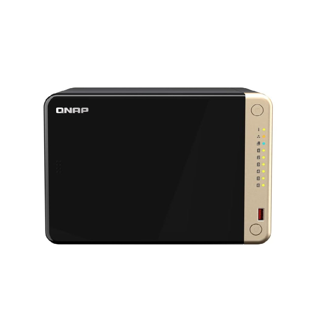 QNAP TS-664-8G Quad Core 6 Bay Desktop Network Attached Storage Enclosure - Black