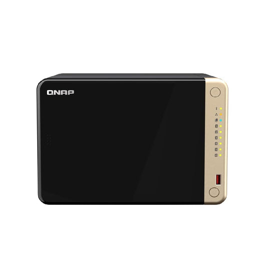 QNAP TS-664-8G Quad Core 6 Bay Desktop Network Attached Storage Enclosure - Black