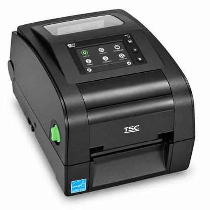 Left perspective angle shot of TSC TH340 300 DPI barcode label printer for high-detail labels -tpstech.in