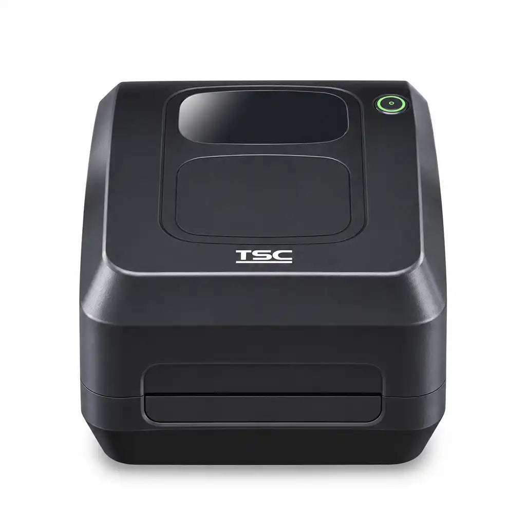 TSC TL241 4-Inch thermal label printer infographic showing 203 dpi resolution 6 ips fast printing and 4.25 inch wide shipping label output -tpstech.in