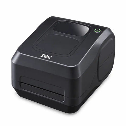 TSC TL241 thermal label printer rear interface diagram showing USB Bluetooth and Ethernet connectivity options on office desk -tpstech.in