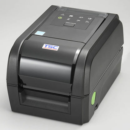 TSC TX210 Desktop Barcode Printer 203 DPI Thermal Transfer & Direct Thermal with LED control panel front angle view -tpstech.in