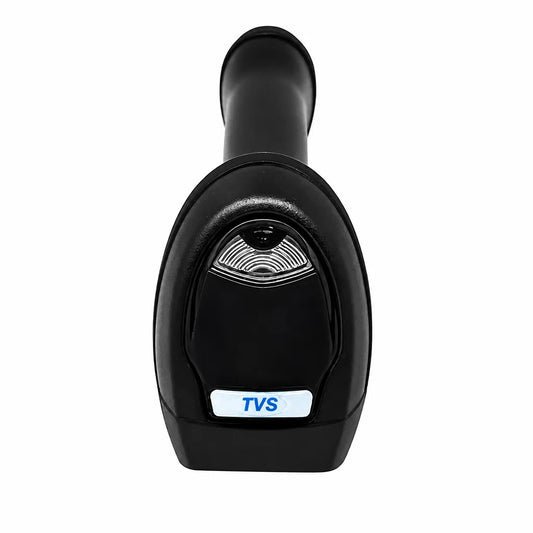 Front angle view of TVS Electronics BS-I201 S Bluetooth wireless 2D barcode scanner for fast barcode scanning -tpstech.in