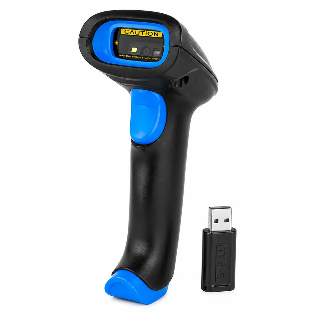 TVS Electronics BS-i201s WL Wireless 2D Barcode Scanner scanning head with ergonomic grip and wireless USB receiver -tpstech.in