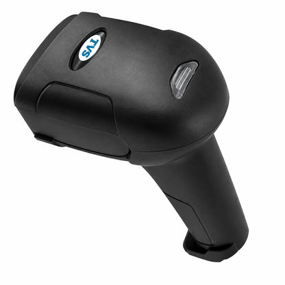 TVS BS-i201T handheld 2D barcode scanner top angled view with ergonomic grip for fast barcode scanning -tpstech.in