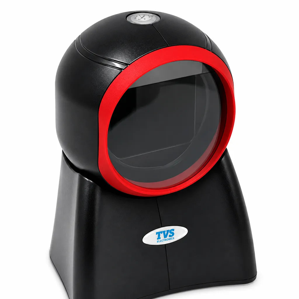 TVS Electronics BS-i302G 2D omni directional barcode scanner right angle view for hands free barcode scanning -tpstech.in