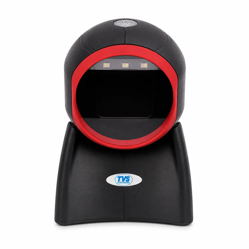 TVS Electronics BS-i302G 2D omni directional barcode scanner front view for fast retail POS and QR code scanning -tpstech.in