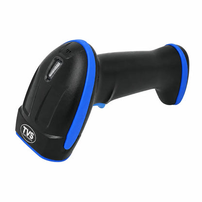TVS Electronics BS-L150s WL Wireless 1D Laser Barcode Scanner front angled view showing scanning head and ergonomic grip -tpstech.in