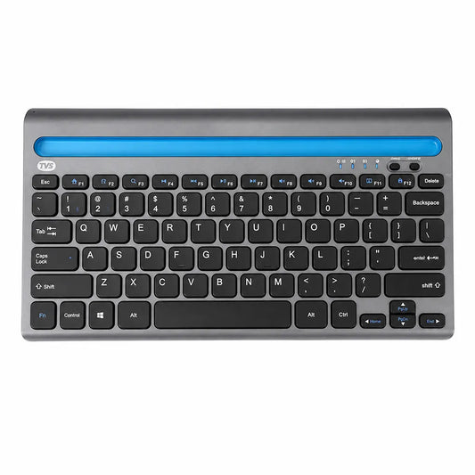 TVS Electronics Champ BK372 Multi Device Wireless Bluetooth Keyboard front view with 72 keys and multimedia function keys -tpstech.in