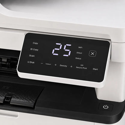 TVS Electronics Blaze MD-30ANW multifunction mono laser printer touch control panel with Wi-Fi, secure print and copy, scan functions (tpstech.in)