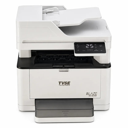 TVS Electronics Blaze MD-30ANW multifunction mono laser printer with digital control panel, automatic document feeder and front paper tray (tpstech.in)