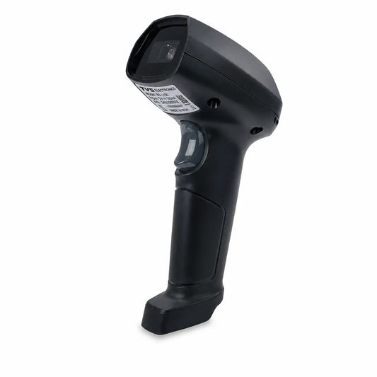 TVS Electronics BS-i201G Lite 2D Wired USB Barcode Scanner left front angle view for retail POS and barcode scanning applications - tpstech.in