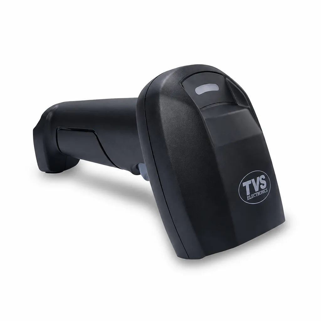 TVS Electronics BS-i201G Lite 2D Wired USB Barcode Scanner rear left angle view for inventory management and retail checkout - tpstech.in