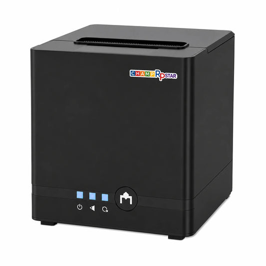 TVS Electronics Champ RP Star 80mm thermal POS receipt printer perspective view for retail stores restaurants and billing counters -tpstech.in
