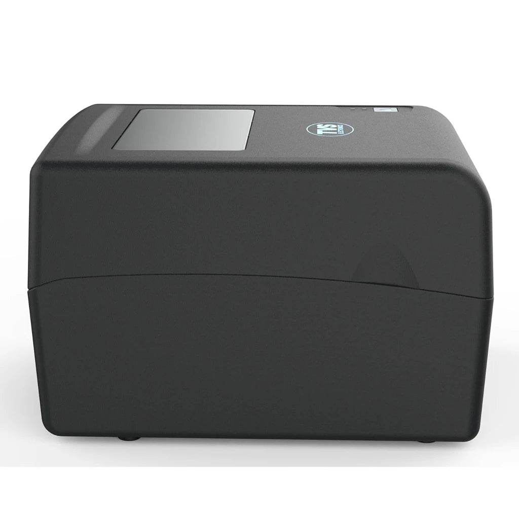 Left side view of TVS Electronics LP 46 Dlite Plus thermal barcode label printer for retail and warehouse label printing.