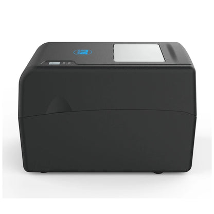 Right side view of TVS Electronics LP 46 Dlite desktop thermal label printer with compact black housing.