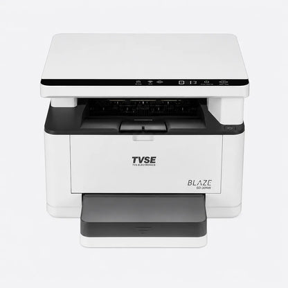 TVS Electronics MD-30NW multifunction mono laser printer with flatbed scanner open for document scanning and copying - tpstech.in