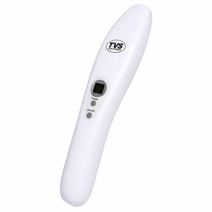 TVS Electronics MD-U204I handheld UV Wand Sterilizer right angle view with UV-C sanitizing technology and timer controls -tpstech.in