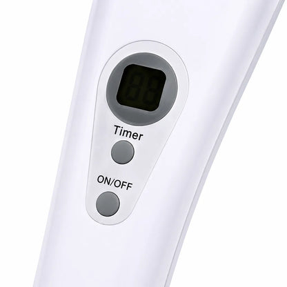 Close-up of TVS Electronics MD-U204I UV Wand Sterilizer digital timer display and power controls for easy handheld operation -tpstech.in
