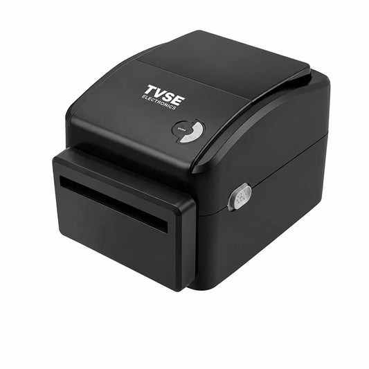 TVS Electronics RP 4230 4-inch thermal receipt printer front left angle view with compact design for retail POS and logistics applications -tpstech.in