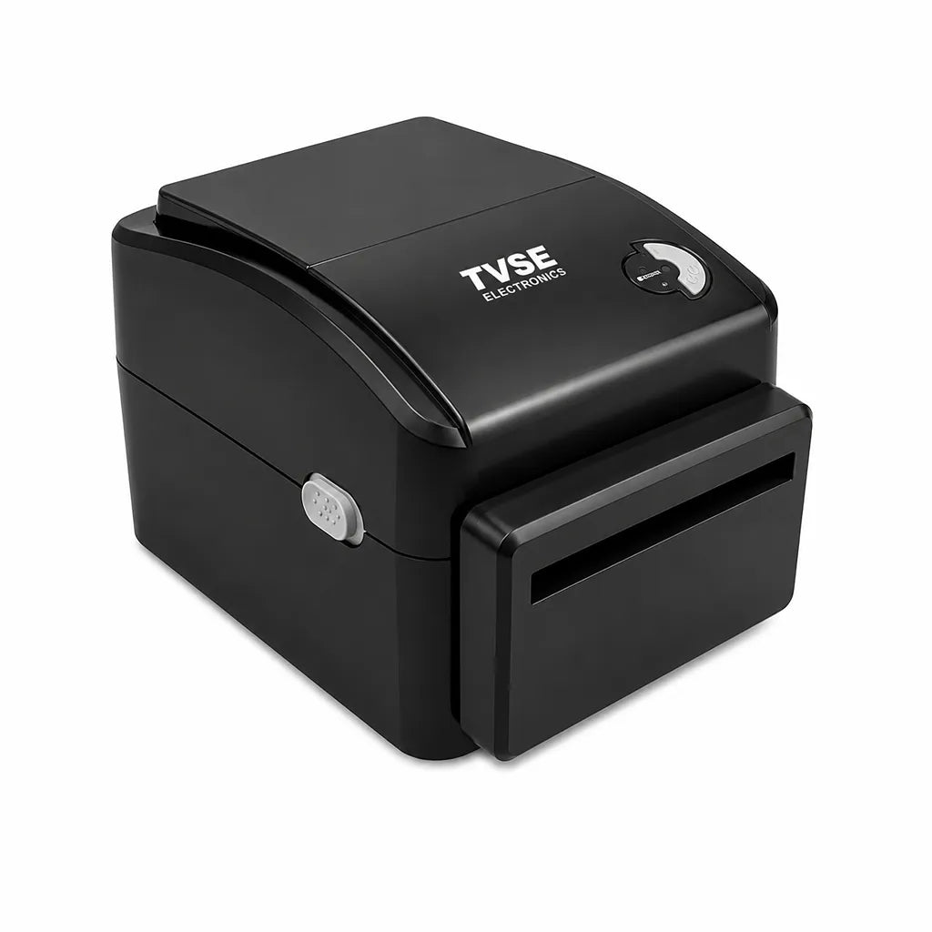 TVS Electronics RP 4230 high-speed 4-inch thermal receipt printer right side angle view for retail and warehouse POS systems -tpstech.in