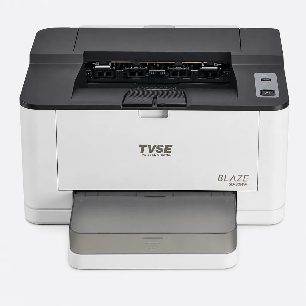 TVS Electronics SD-30NW Mono Laser Printer front view with Wi-Fi, Auto Duplex and 32 PPM print speed for home and office use -tpstech.in