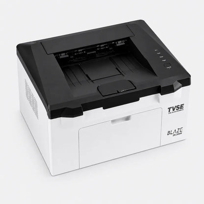 TVS Electronics SN-26NW mono laser printer top right angle showing modern desktop printer with Wi-Fi, Ethernet and USB connectivity -tpstech.in