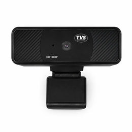 TVS Electronics WC 105 Full HD USB webcam mounted front view showing HD 1080P design with Auto Focus and built-in microphone -tpstech.in