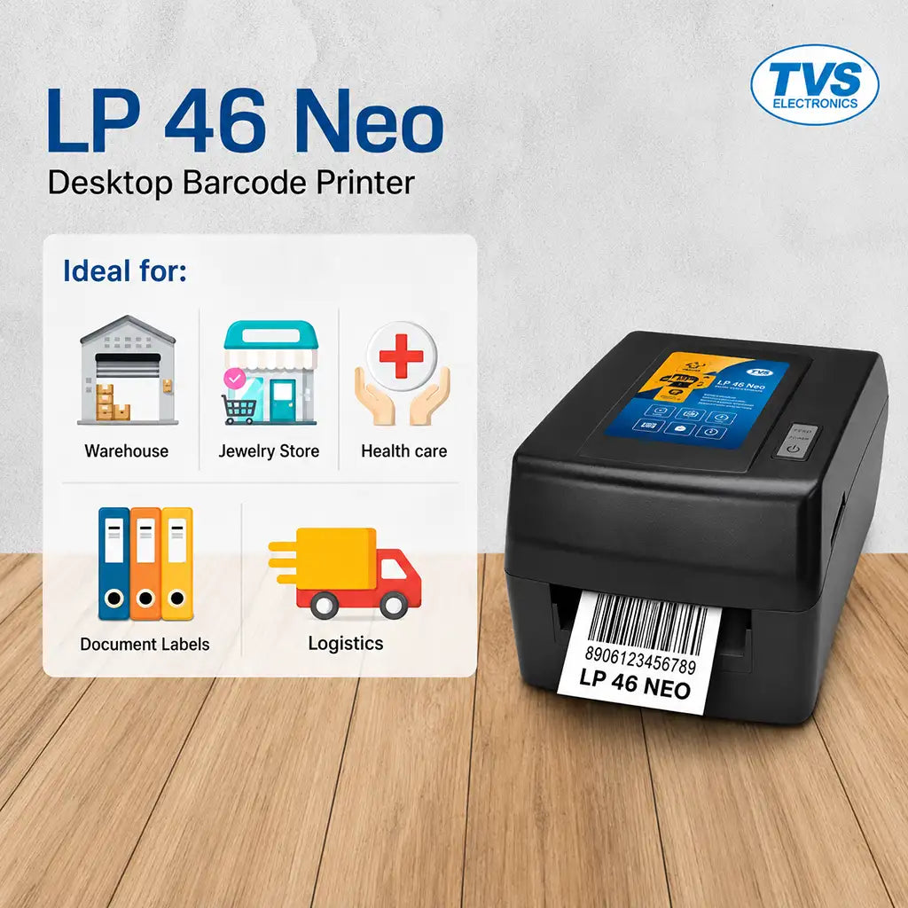 TVS Electronics LP46 Neo USB Thermal Barcode & Label Printer