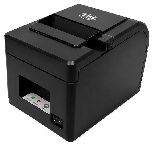 TVS Electronics RP 3160 Gold thermal receipt printer front right view showing compact body and LED status indicators for POS systems -tpstech.in