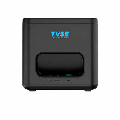 TVS Electronics RP 3200 Lite thermal receipt printer front view with receipt exit slot and LED status indicators for retail POS systems -tpstech.in