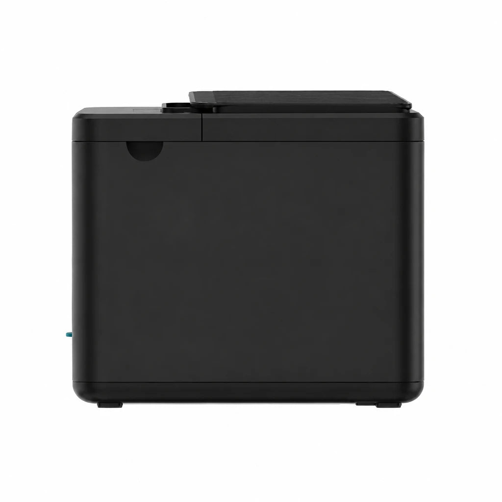 TVS Electronics RP 3200 Lite thermal receipt printer right side profile with compact space-saving design for POS counters -tpstech.in