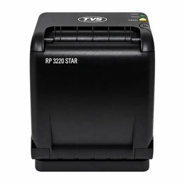 Front view of TVS Electronics RP 3220 Star 3 Inch thermal receipt printer with compact desktop design for POS billing applications -tpstech.in