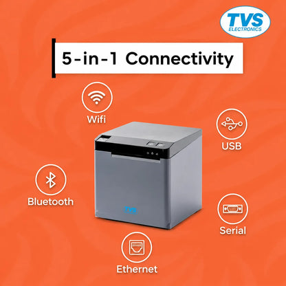 TVS Electronics RP 3350 thermal receipt printer with USB, Serial, Ethernet, Bluetooth and Wi-Fi connectivity options -tpstech.in