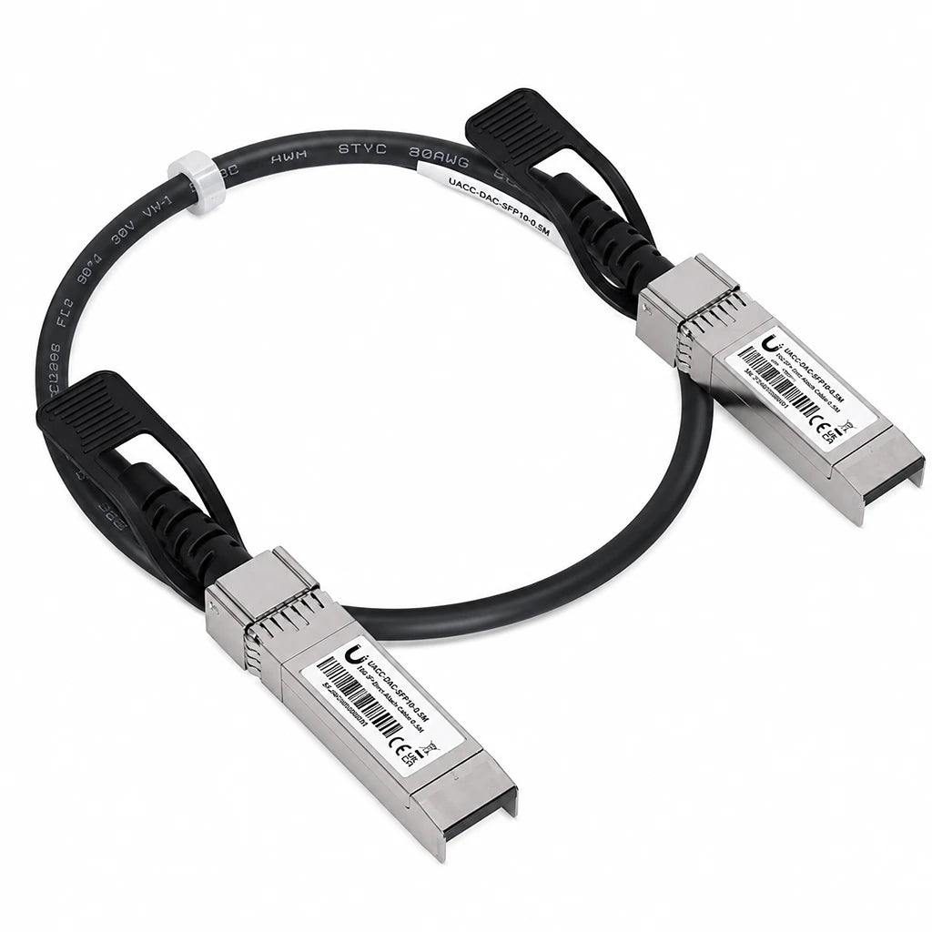 Compact view of Ubiquiti UniFi UACC-DAC-SFP10-1M 10G SFP+ Direct Attach Copper Cable 1m for switches and servers -tpstech.in