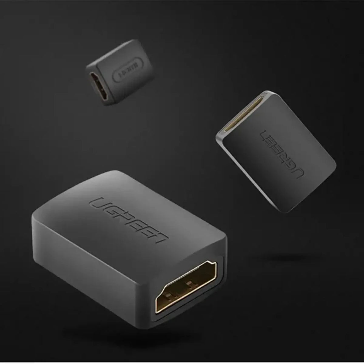 UGREEN 20107 HDMI Coupler 4K60 Female to Female Compact Matte Black Adapters Multi Angle tpstech.in