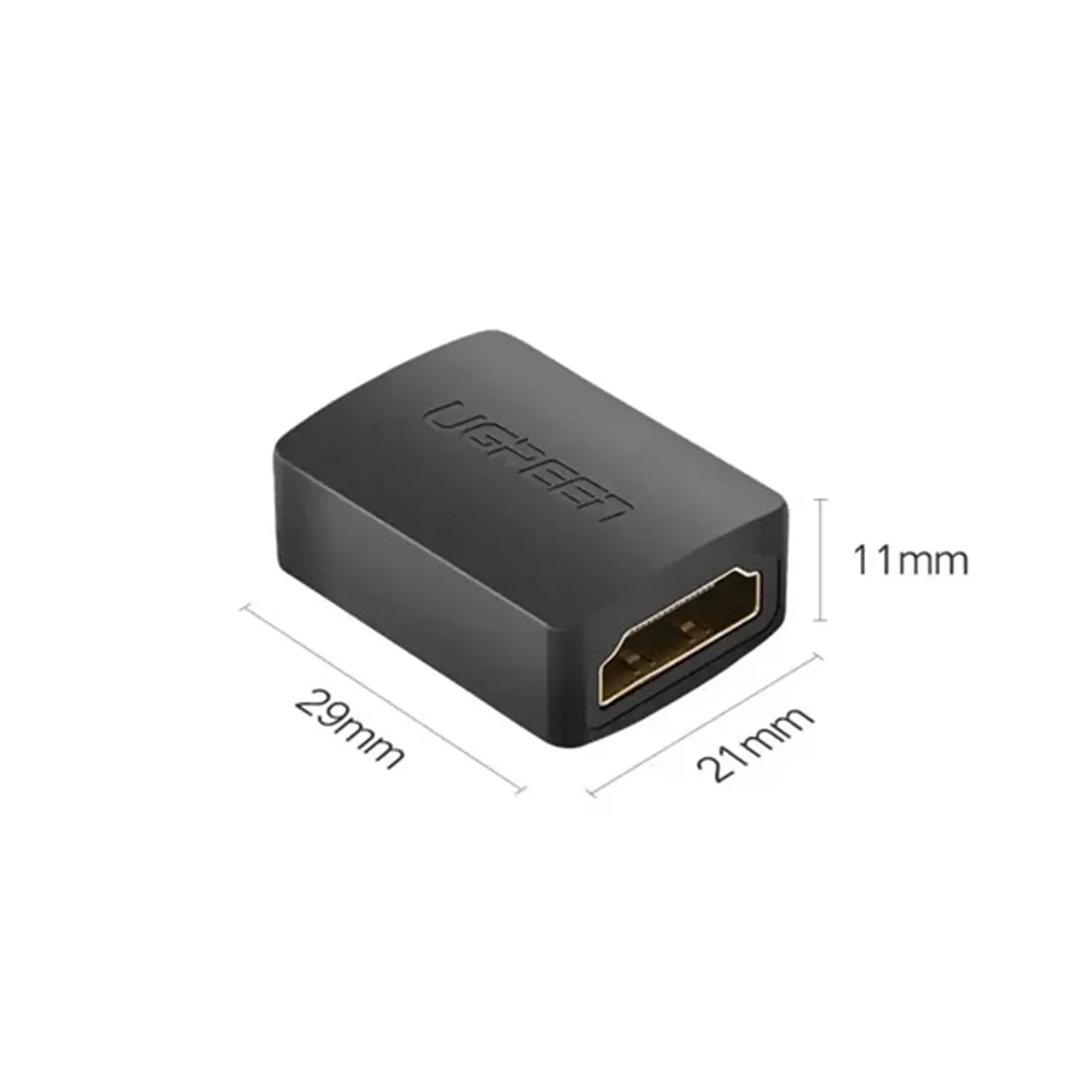 UGREEN 20107 HDMI Coupler 4K60 Female to Female Compact Size and Dimensions Diagram tpstech.in