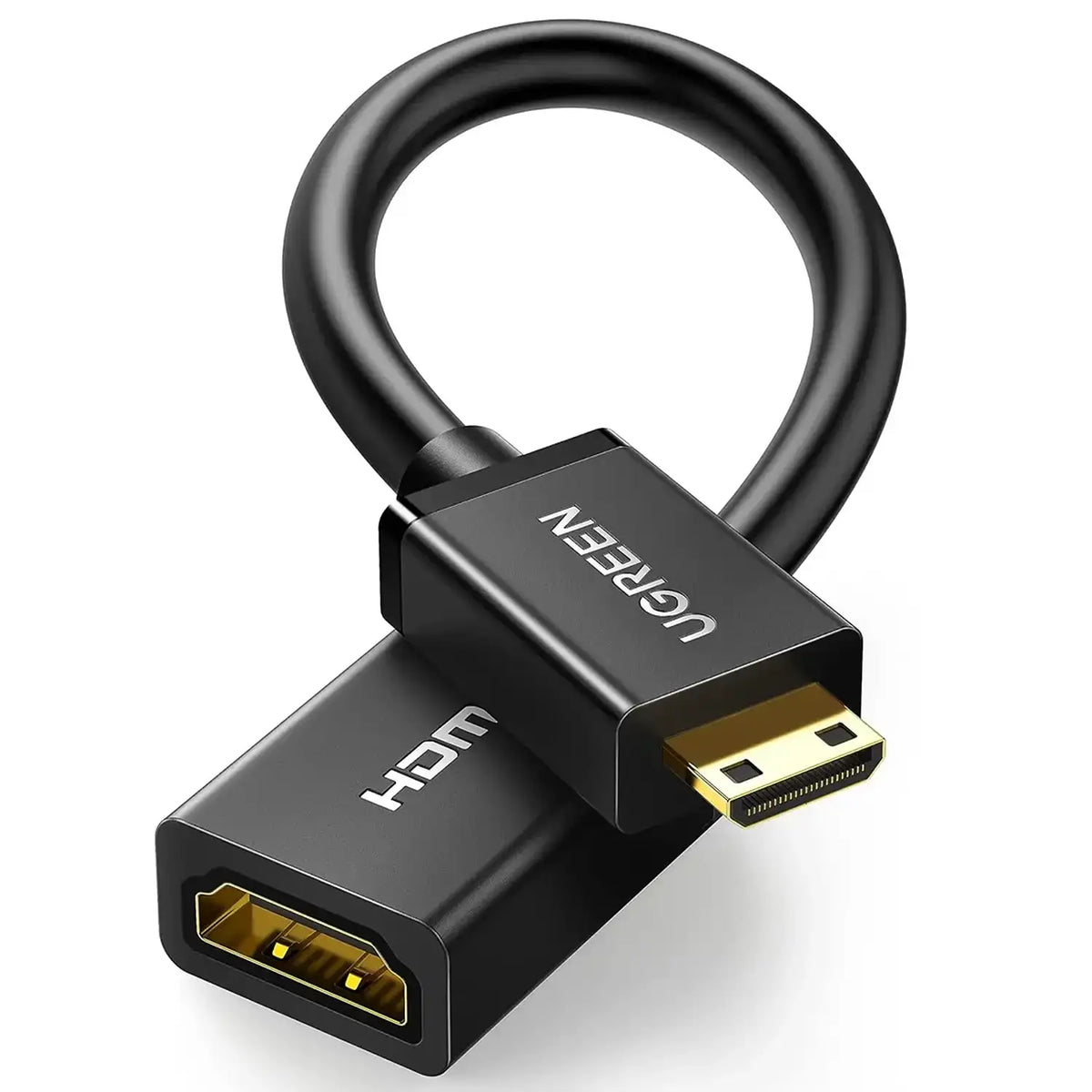 UGREEN 20137 Mini HDMI to HDMI Adapter Cable 4K 60Hz Gold Plated Male to Female Connectors tpstech.in